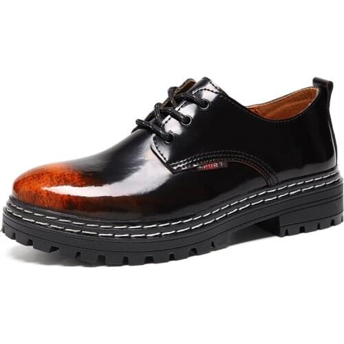 High Quality Round Casual Leather Shoes For Men Fashion Business Dress Leather Mans Shoe Outdoor Walking Male Sport Shoes