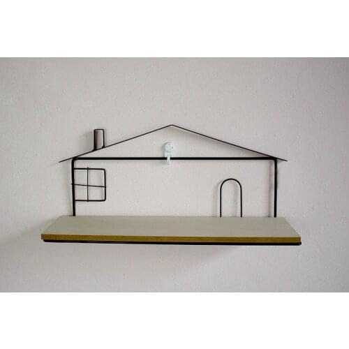 1PC Wooden Iron Storage Holders Home Storage Shelf Wall Hanging Storage Box Flower Pots Book Storage Racks Organizer MK 023