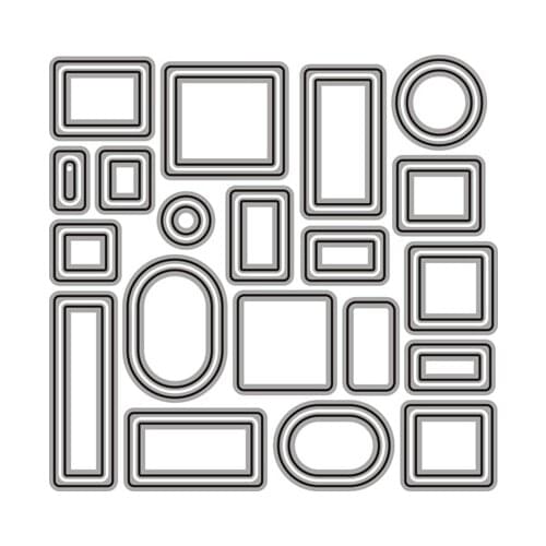 2021 AliliArts Metal Cutting Dies Geometric set diy Scrapbooking Photo Album Decorative Embossing PaperCard Crafts Die