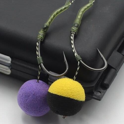 25PCS Carp Fishing Accessories Barbed Hooks Hair Rig Hook Single Circle Fishhook Coated Fishing Hooks For Chod Rig Tackle