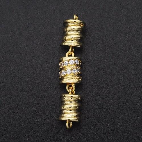 33x6mm 100% CZ Zircon DIY Jewelry Bar Connectors Charm Wholesale Factory Sale Custom Orders Welcome OEM Order Accepted