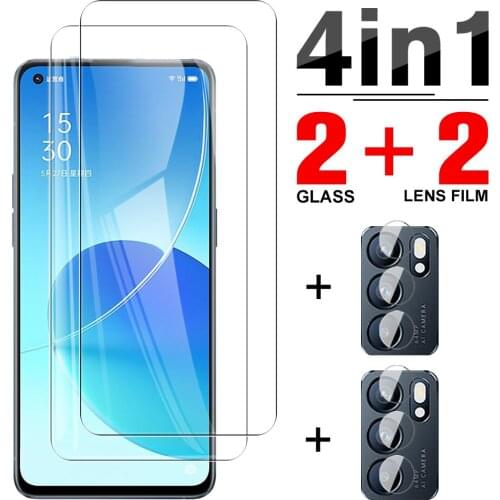 4in1 9D Tempered Glass Case For OPPO Reno6 5G Protective Glass For OPOP Reno 5 6 5G Reno 5 Lite 5F Camera Lens Protection Film
