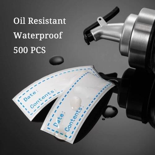 500pcs/roll Self-Adhesive Food Storage Label Stickers for Container Bottle Jar Packing Freezer Labels Stickers Date Labels White