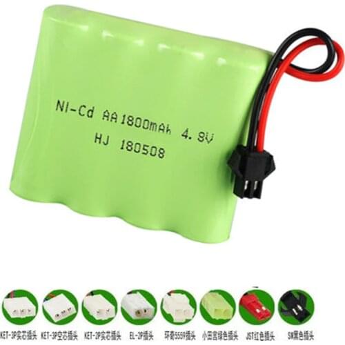 1800mah 4.8v Rechargeable Battery For Rc toys Cars Boats Guns Tanks Robots nicd aa 4.8v Rechargeable Battery Pack 1-10Pcs