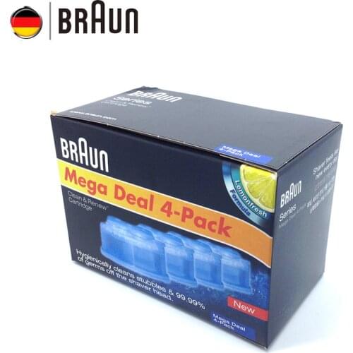 Braun Clean & Renew Cartridge for Bruan Electric Shaver with Automatic Cleaning Center Cleans Stubble & Germ off the Shaver Head