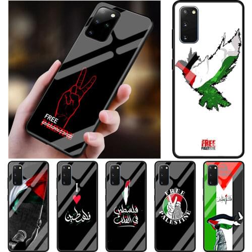 Palestine Flag Tempered Glass Phone Case for Samsung Galaxy S21 S20 FE Note 10 Lite S10 S9 S8 Plus 20 Ultra 9 S10e Cover