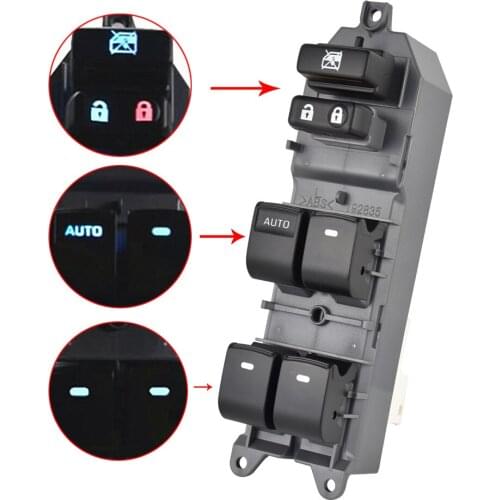 For Toyota RAV4 Camry Corolla Yaris Highlander Cruiser Vios Left driving backlight Lighted LED Power Single Window Switch