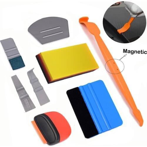 EHDIS Vinyl Car Wrap Carbon Fiber Sticker Magnetic Squeegee Razor Scraper Window Foil Film Wrapping Tools Kit Car Accessories