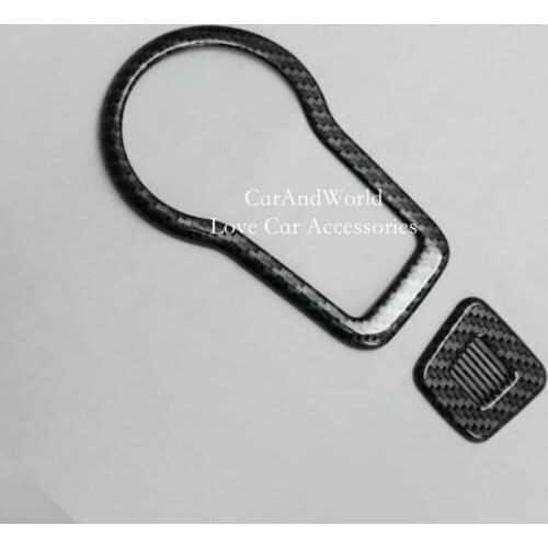 Headlights Adjust Button Cover Interior Frame Trims For Jeep Compass 2017 2018 Carbon Fibre Stickers Car Styling Accessories