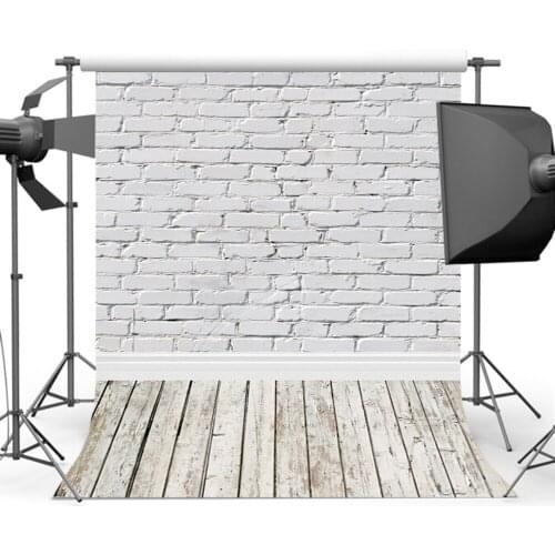 Mehofoto Brick Wall Photography Background Wooden Floor Backdrop for Newborn Photographic Backgrounds Photo Studio Y-167
