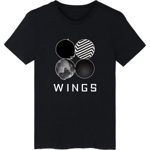 Bangtan Boys 2th Album WINGS t shirt women/men casual harajuku tshirt t-shirt Young Forever t shirts tops kpop clothes