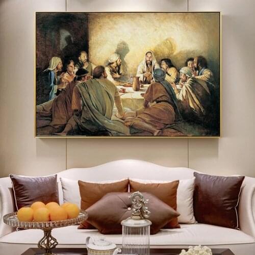 Jesus Christ of the Old Testament Canvas Paintings On The Wall Art Prints The Last Supper of Jesus Wall Pictures Home Decoration