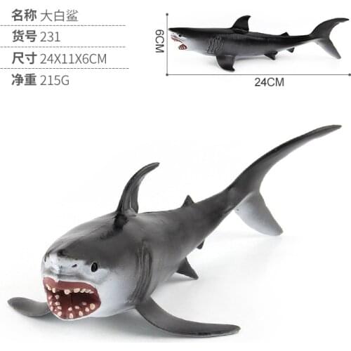Ocean Sea Life Simulation Animal Model SHARK Action Toys Figures Kids Educational Collection Gift For children Christmas gifts