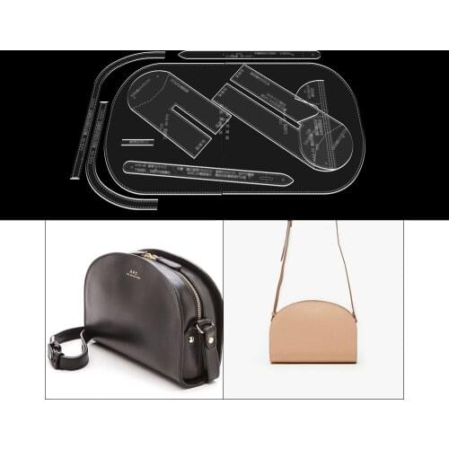 Classic Simple Crossbody Bag diy Leather kraft sewing pattern template diy handmade craft