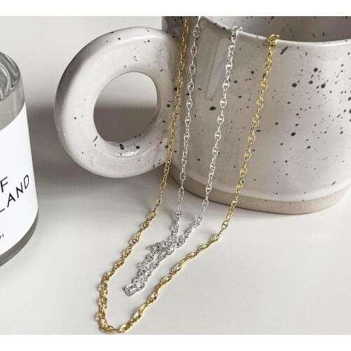 925 Sterling Silver Pendants And Necklaces Gift For Women Minimalist Trendy Designer Gold Chain Boho Accessories Fine Jewelry