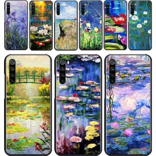 Monet Garden Lotus Bridge for OPPO Reno 2 Z 2Z 2F 3 4 Pro 4G 5G ACE 10X ZOOM F7 A5 A9 2020 Silicone Soft Black Phone Case