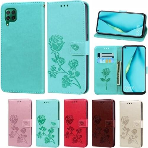 Nova 6 SE Fashion Rose Flower Leather Flip Case For Huawei nova 6 SE Funds Mobile Phone Cover For Huawei nova 6 SE Capa