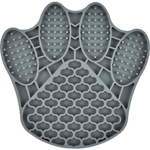 New Pet Dog Feeding Slow Food Bowl Claw-shaped Dispensing Mat Feed Plate Silicone Dog Lick Pad Safe No-Toxic Training Plate