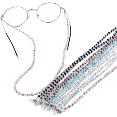2020 New Korean Vintage Pearls Glass Bead Necklace Mask Chain Strap Hang On Neck Glasses Holder Rope For Women Glasses Strap