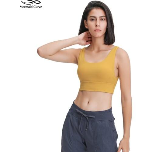 2021 Spring Summer New U-shaped Beautiful Back Yoga Bra Push Up Shockproof Running Fitness Sports Underwear Women Top