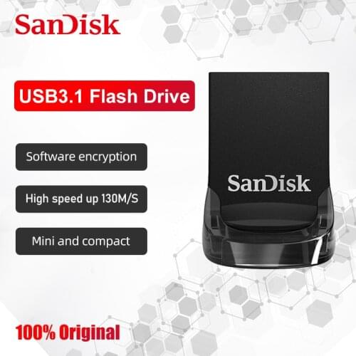 SanDisk Original USB 3.1 Flash Drive Ultra Super Mini Pen Drive 16GB 32GB 64GB 128GB Memory stick Up To 130MB/s Pendrive