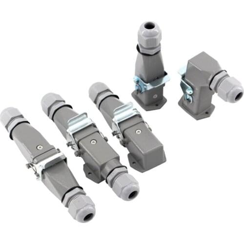 1PCS Heavy duty connector 4core (3+1) 5core (4 +1) 6core (5+1) 8core (7+1) 10A Rectangular aviation plug