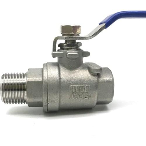 304 stainless steel DN15-DN32 Two-piece Ball Valv female thread male thread high temperature