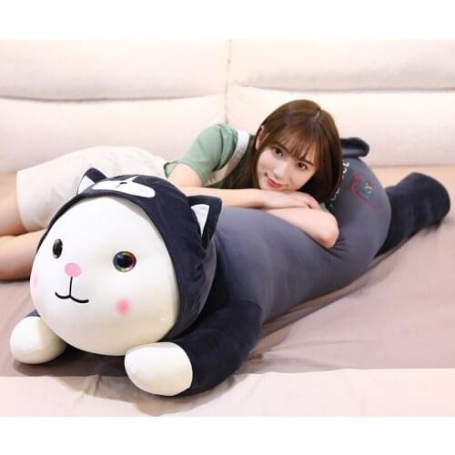 Nice Kawaii Lying Cat Plush Toys Stuffed Cute Cat Doll Lovely Animal Pillow Soft Cartoon Toys for Children Girls Christmas Gift