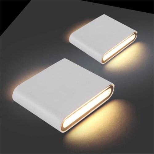 Modern Up Down Dual-Head indoor Outdoor Lighting Wall Lamps 6W 12W LED Wall Light IP65 Waterproof AC 85-265V