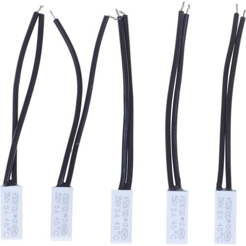 2Pcs 5A 250V KSD9700 Normally Open Temperature Switch Thermostat Thermal Protector