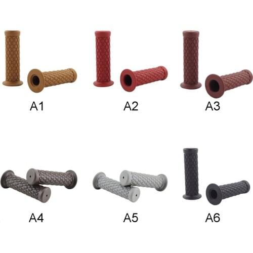 Universal 22mm Motorcycle Anti-Skid Rubber Handlebars 6colors Available Vintage Motorcycle Handle Grips