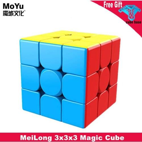 MoYu 3x3 meilong magic cube 3x3x3 stickerless speed cube cubo magico professional puzzle educational toys
