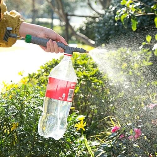 Universal High Pressure Portable Manual Sprayer Air Pump Garden Supplies Adjustable Drink Bottle Spray New Garden Watering Tool