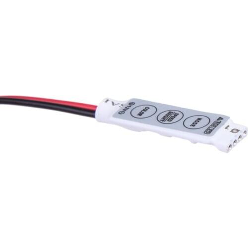 Wholesale100pcs/lot RGB controller 3key led mini controller DC12V 72W 2A wireless led strip control for rgb led module
