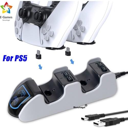 Dual Fast Charger Charging Cradle Dock Station For Playstation 5 PS5 Gamepad Joystick Charger For PS5 Game Controller Accessorie