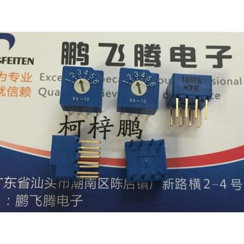 1PCS Japan COPAL SS-10-16SP-AE 1-6 bit /6 gear rotary dial coding switch 4: 4-pin short-circuit type