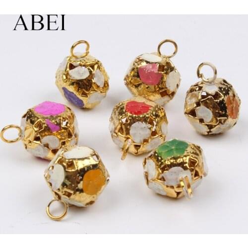 10mm 10pcs Flower Gingle Bell DIY Metalic Craft Jewelry Finding Wedding Party Home Decoration Handamde Loose Beads