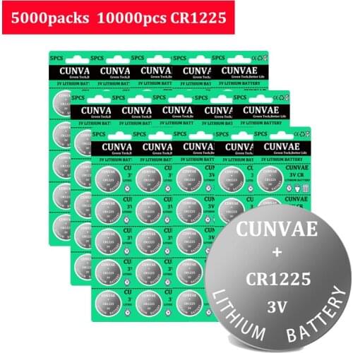 10000pcs CR1225 3V Button Batteries LM1225 BR1225 KCR1225 Cell Coin Lithium Battery 3V CR 1225 For Watch Electronic Toy Remote