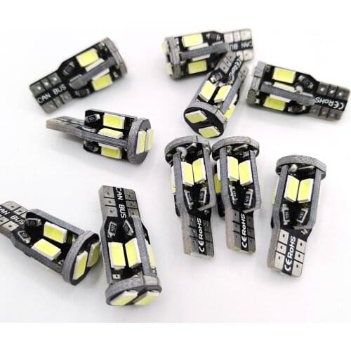 100x Error Free T10 LED W5W 2825 Interior Light Bulb for Ford Focus MK2 MK3 MK4 kuga Escape Fiesta Ecosport Mondeo Fusion