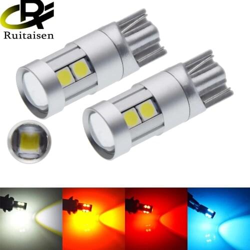 2X W5W T10 Canbus 3030 5 SMD Led Bulb White 9-28V DC For Tail Light Parking Light Cars Indicator Amber Pink Ice blue NO ERROR