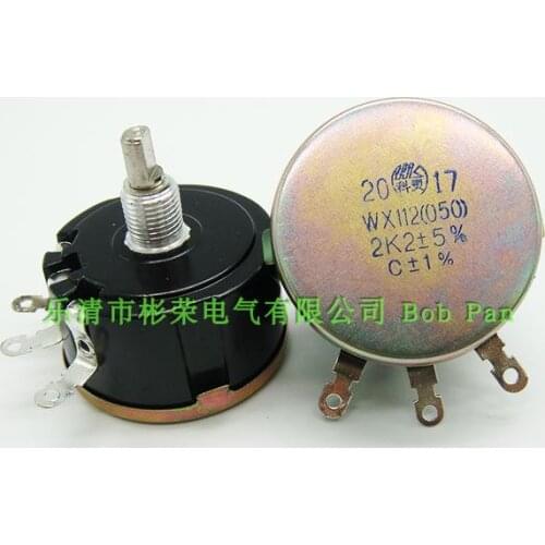 2PCS WX112 (050) single circle around 5W 2k2 5% resistance Potentiometer half shaft Rotary Potentiometer
