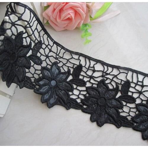 Free Shipping Black Faux Leather Lace Fabric For Diy Necklace Lace Sleeve Skirt Clothes Latin Dance Crafts Accessories