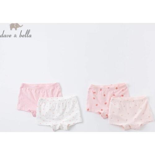 DBZ16099 dave bella baby girls fashion 2 pieces one set cotton cute print girl panties
