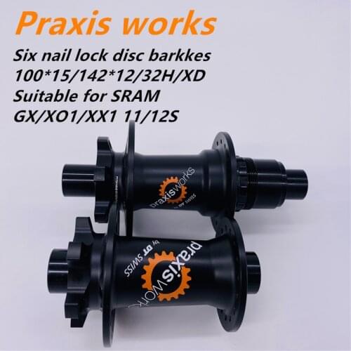 Praxisworks disc brake straight road bike hub tire sealed bearing Super light central lock drum axle 32H MTB bubs DT SWISS