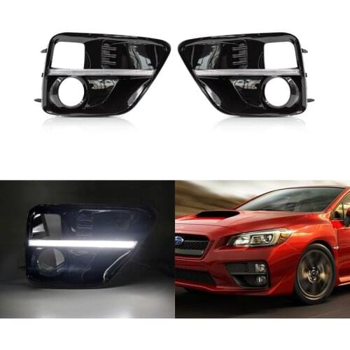 Front Bumper White Led DRL Strip Daytime Running Lights For Subaru WRX / WRX STi 2015 2016 2017