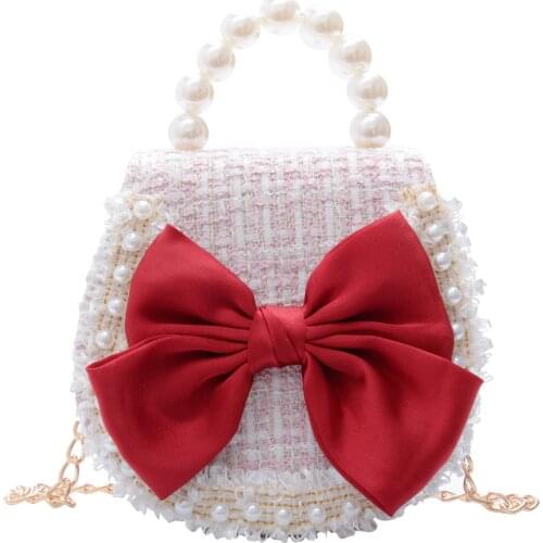 Canvas Kids Kindergarten Messenger Bag Children Shoulder Bags Bowknot Toddler Crossbody Bag Fashion Baby Handbag Purse for Girl