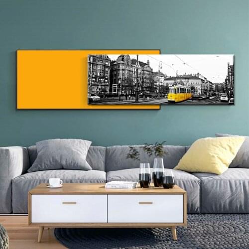London Street Track Tram Wall Art Canvas Painting Nordic Posters And Prints Vintage Poster Wall Pictures For Living Room Decor