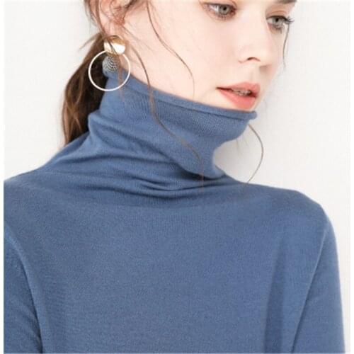 Cashmere Sweater Women Thick Turtleneck Warm Women Sweater Autumn Knitted Femme Pull High Elasticity Female Pullovers Sweater