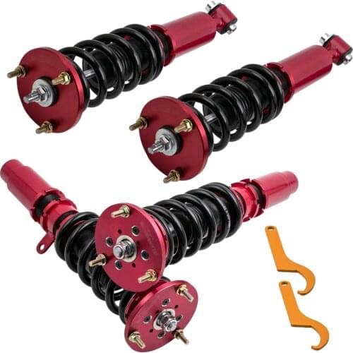 CoilOver Suspension Kit for BMW E60 5Series 520 523 525 528 530 2004-10 for Sedan 2004-2010 Strut Adj. Red Front Rear Camber