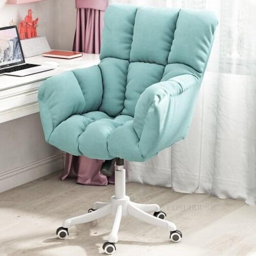 Nordic Office Chairs Home Computer Chair Comfortable Backrest Bedroom Armchair Study Comfortable Swivel Lift Chair with Wheels